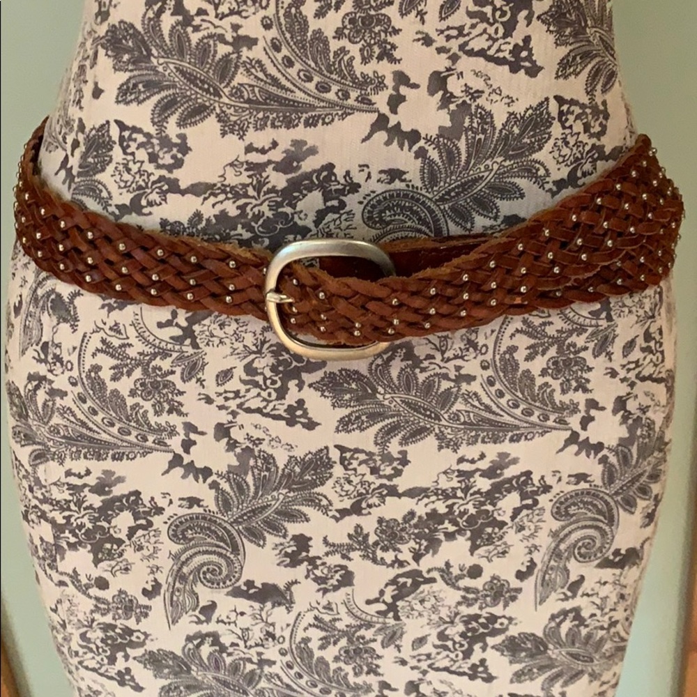 Studded genuine leather belt - AMERICAN EAGLE S/M